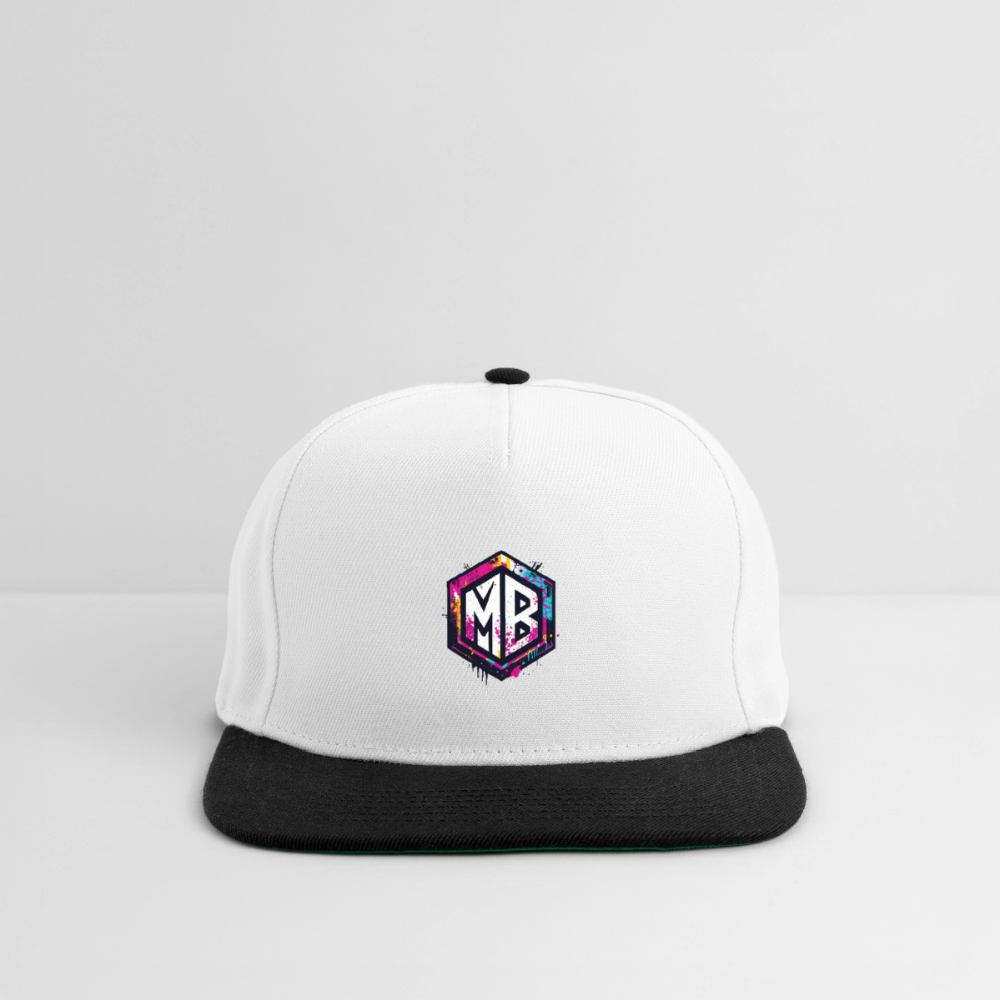 Snapback Cap - Weiß/Schwarz