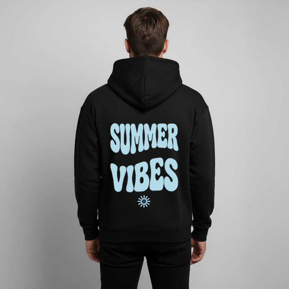Oversized Summer Vibes Hoodie - Schwarz