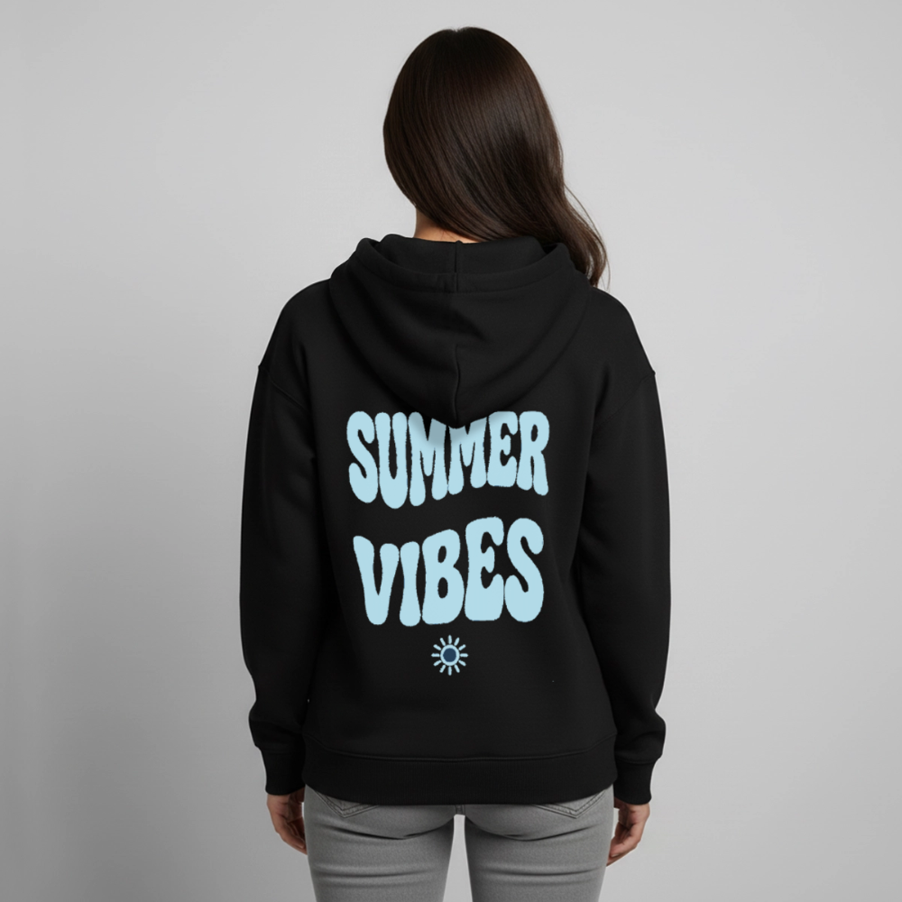Oversized Summer Vibes Hoodie - Schwarz