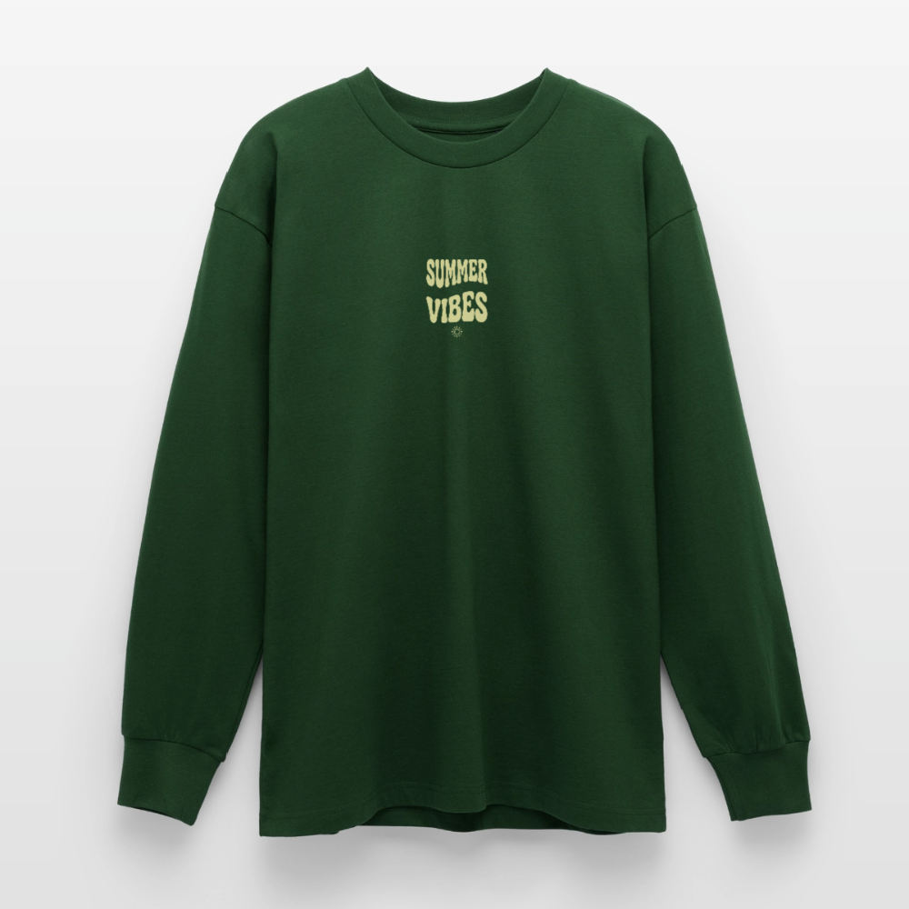 Oversized Langarmshirt - Flaschengrün