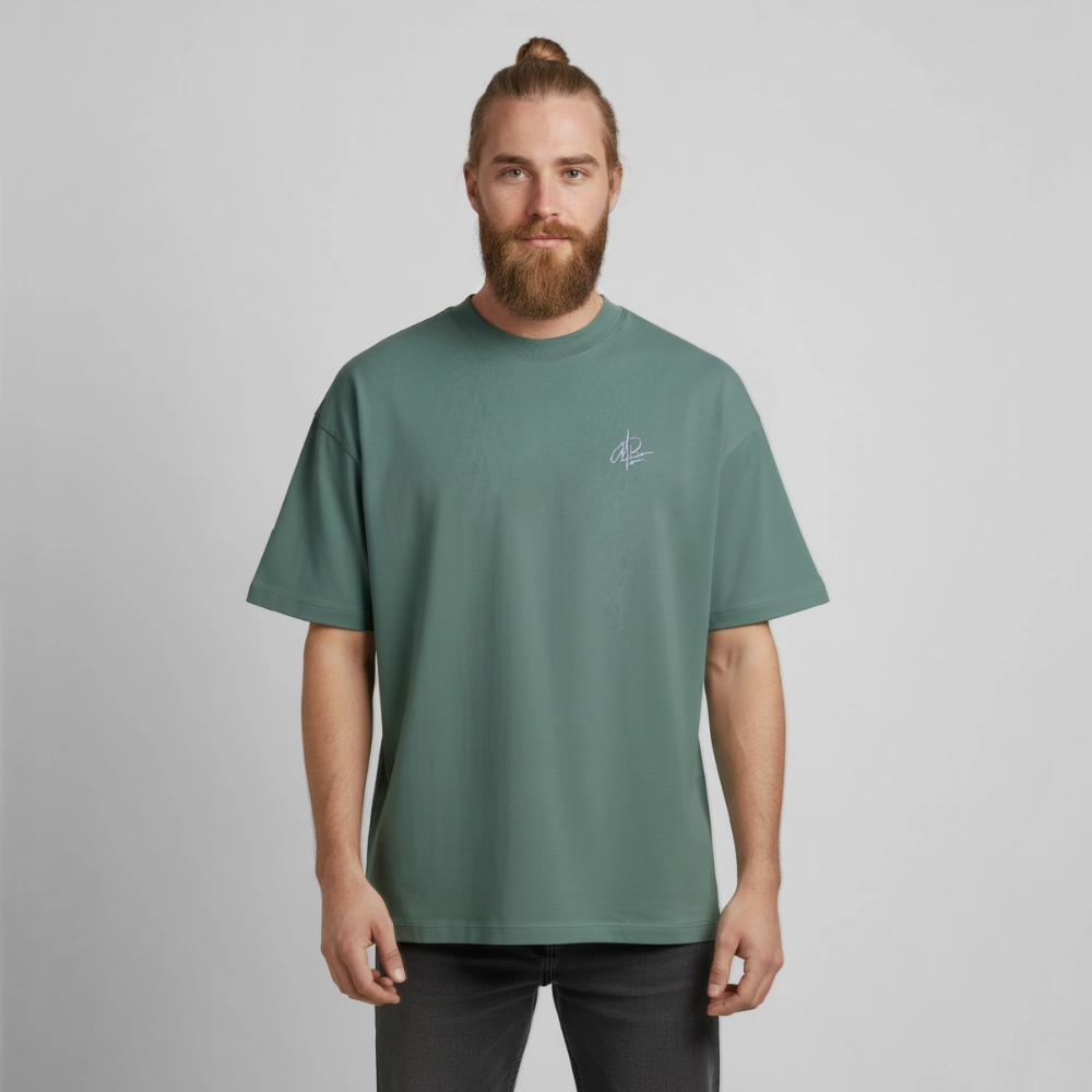 Heavyweight Unisex Boxy T-Shirt von stanley/stella - Grüner Bucht