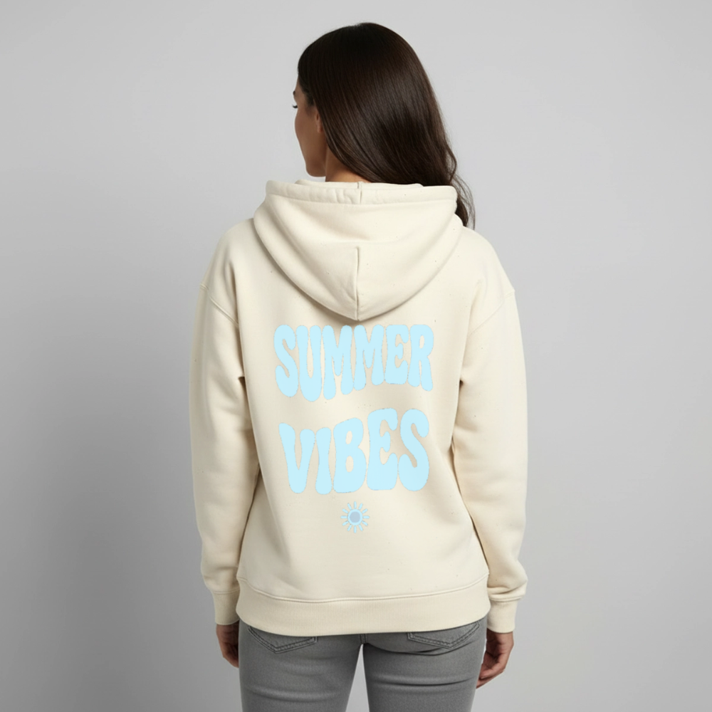 Oversized Summer Vibes Hoodie - Natur