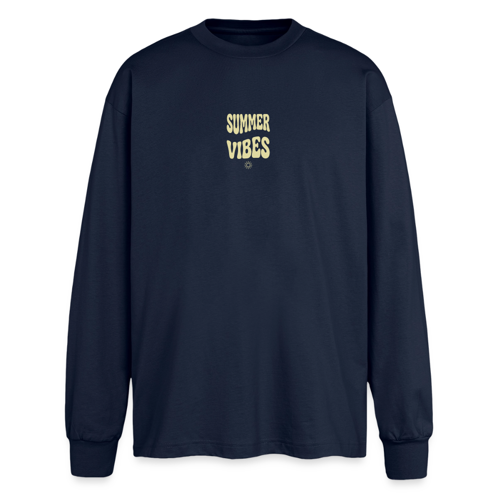 Oversized Langarmshirt - Navy