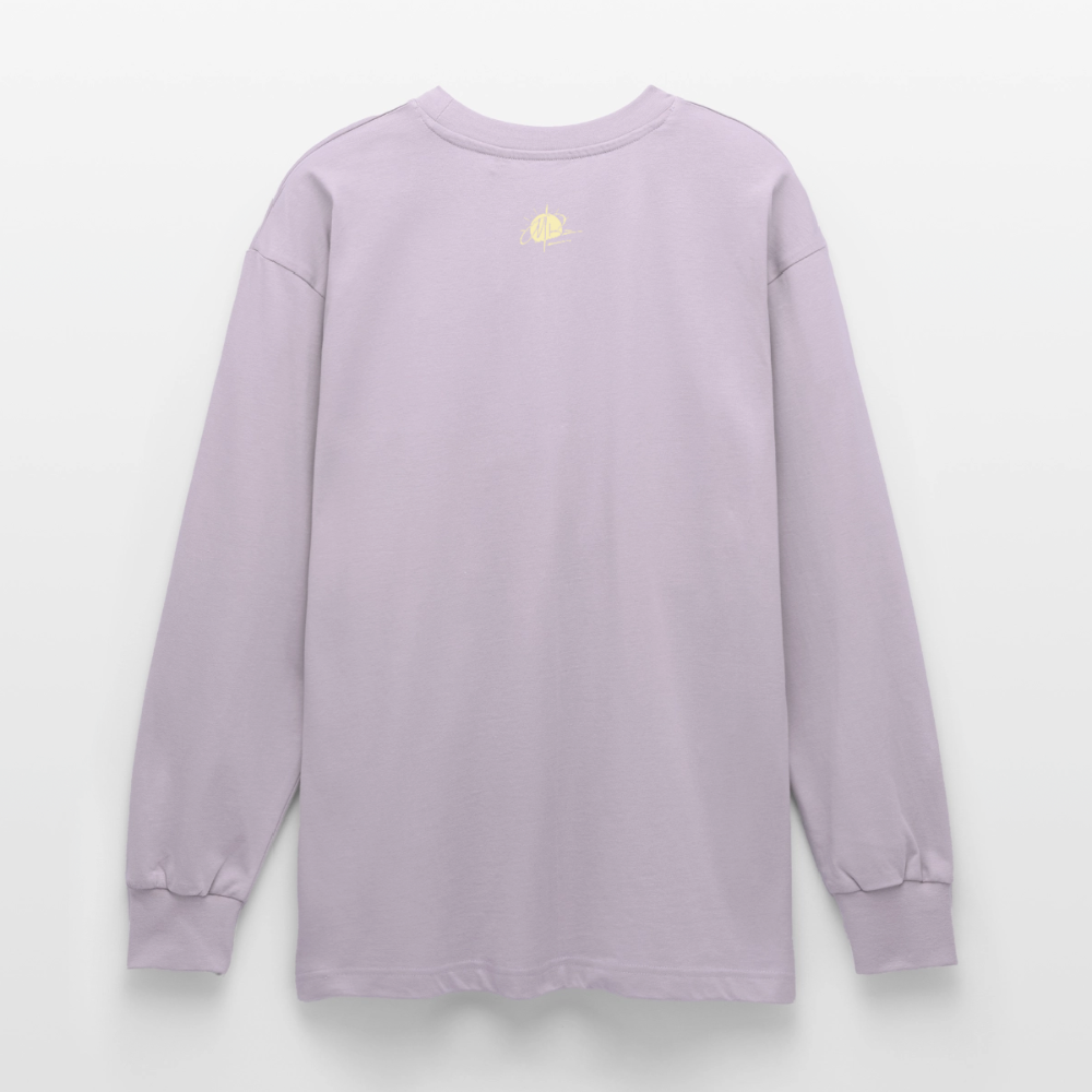 Oversized Langarmshirt - verblasstes Lila