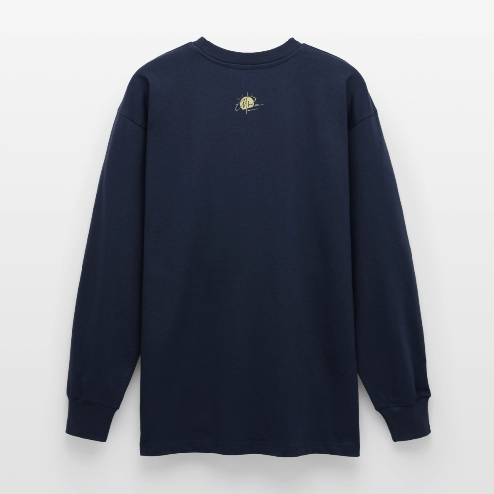Oversized Langarmshirt - Navy