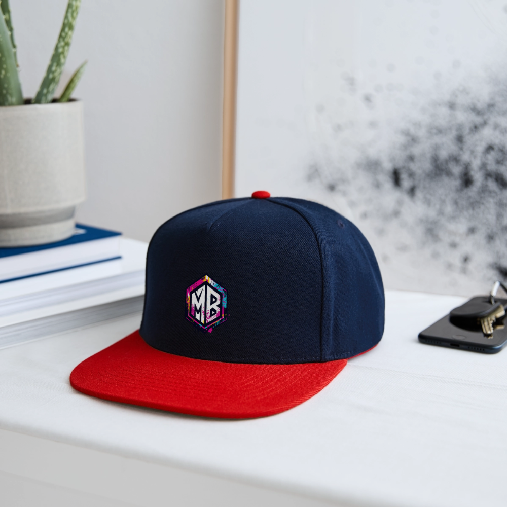 Snapback Cap - Navy/Rot