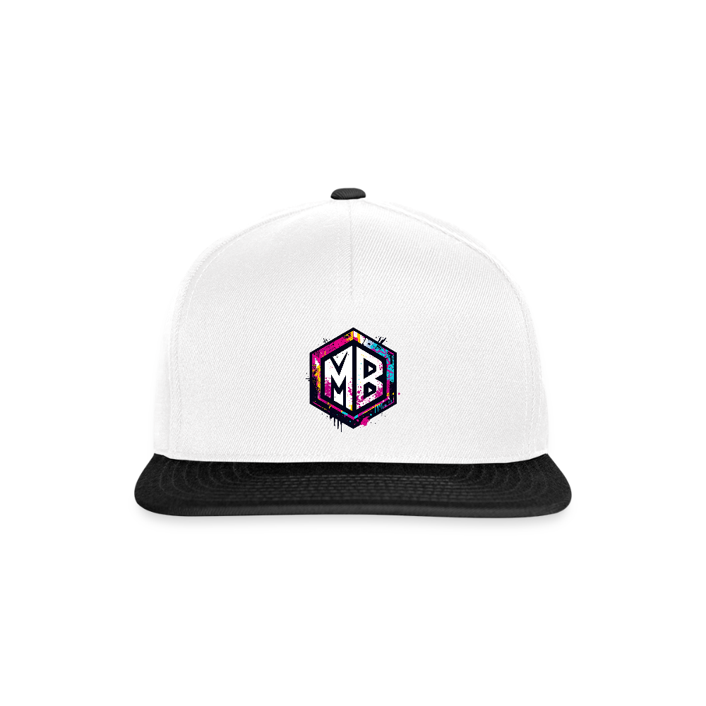 Snapback Cap - Weiß/Schwarz