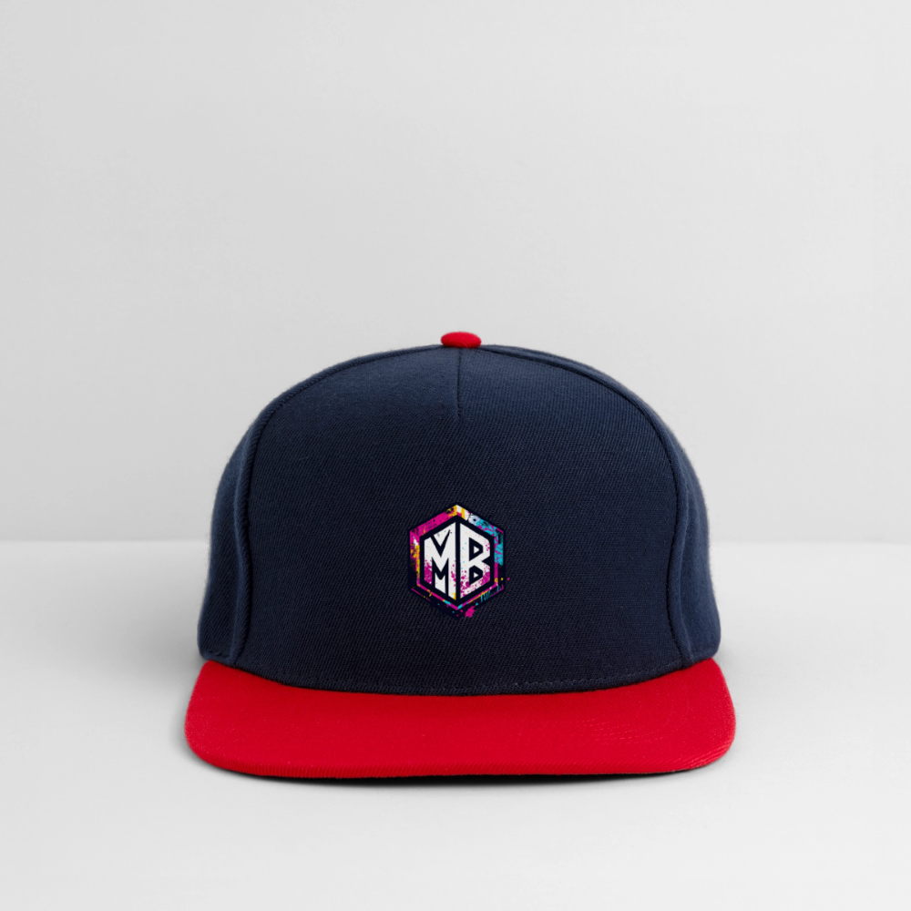 Snapback Cap - Navy/Rot