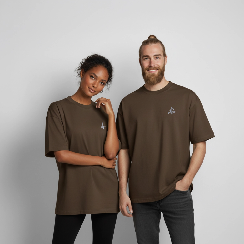 Heavyweight Unisex Boxy T-Shirt von stanley/stella - Dunkelbraun