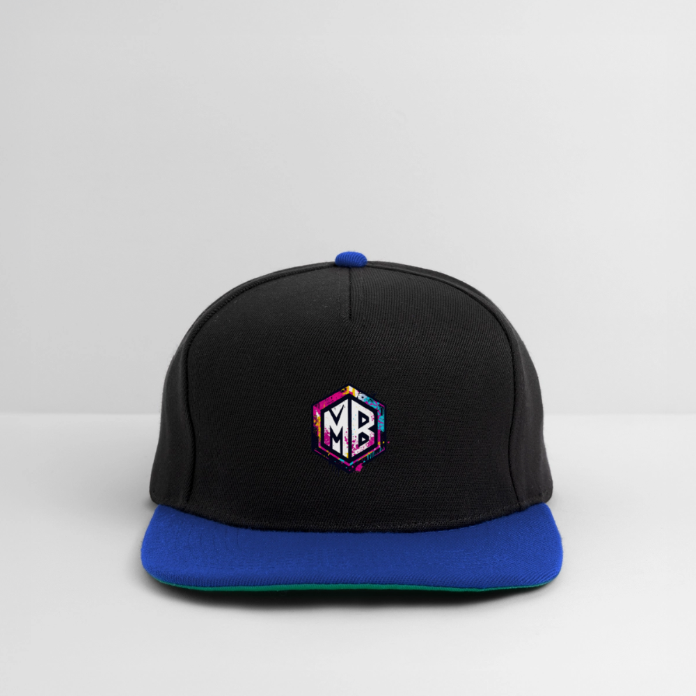 Snapback Cap - Schwarz/Königsblau