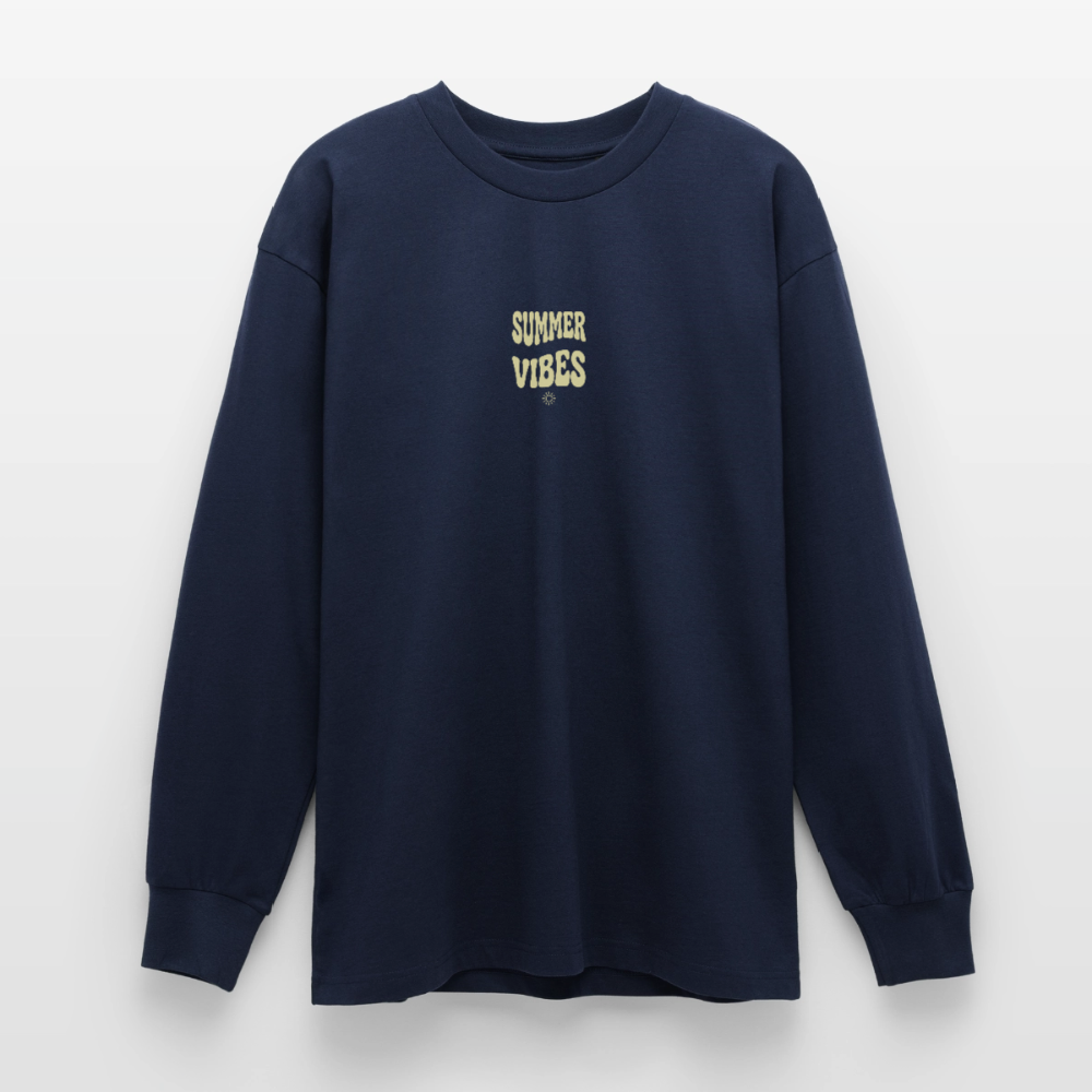 Oversized Langarmshirt - Navy