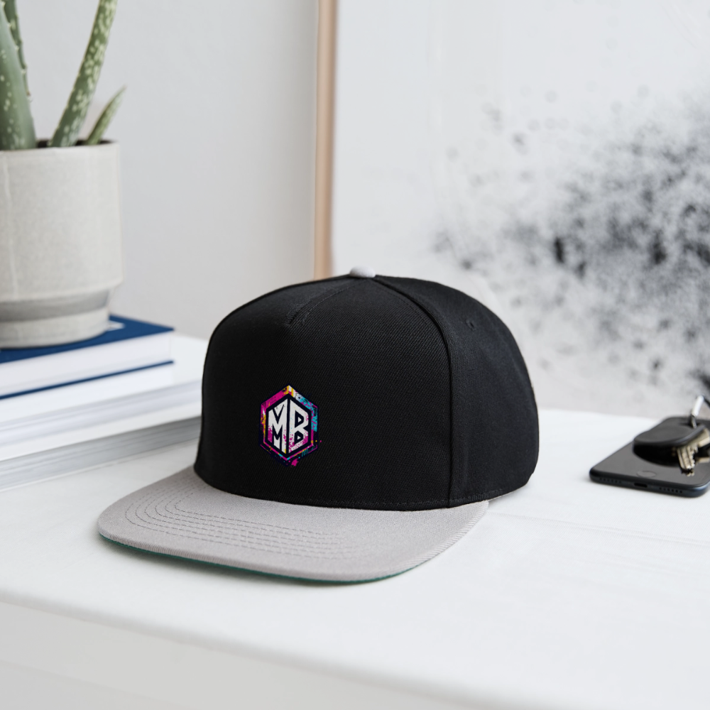 Snapback Cap - Schwarz/Grau