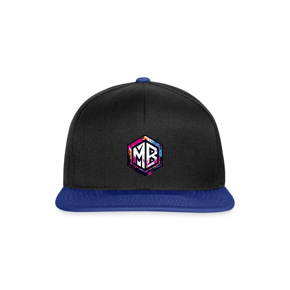 Snapback Cap - Schwarz/Königsblau