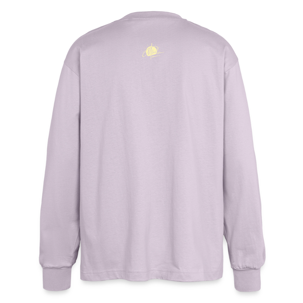 Oversized Langarmshirt - verblasstes Lila